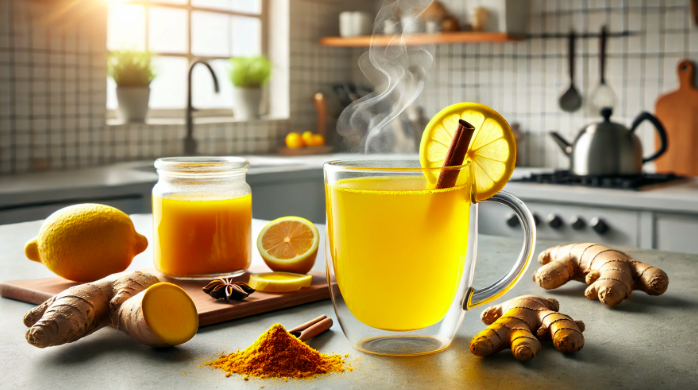 Lemon Ginger Turmeric Detox Tea